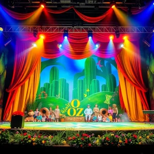 Vibrant stage setting from Wizard of Oz at Sphere premiere