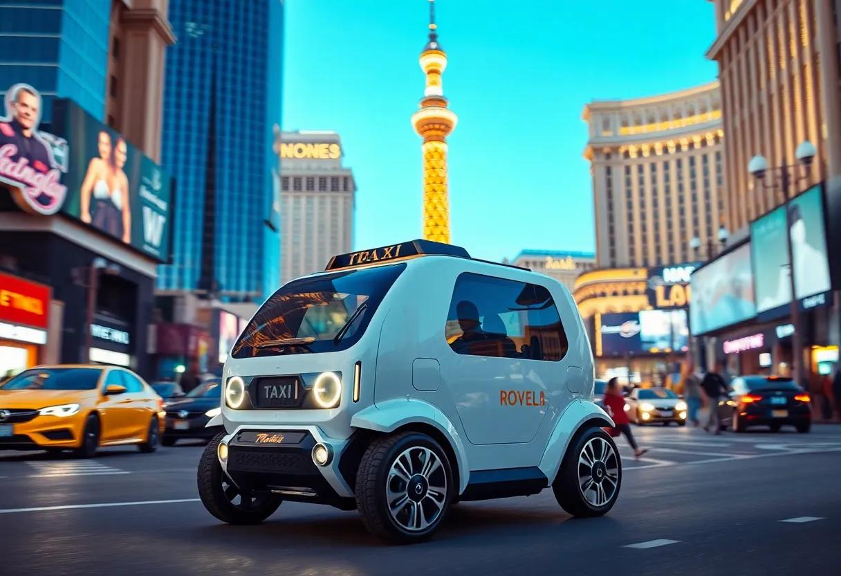 Futuristic robotaxi service by Zoox in Las Vegas