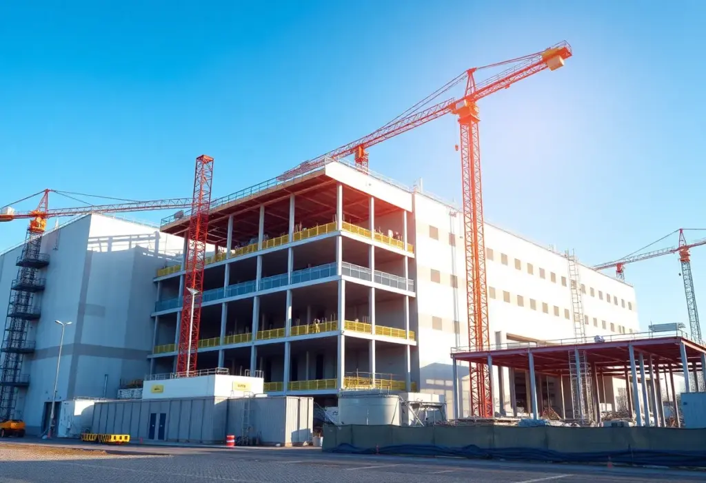 Construction site of a biologics manufacturing facility in Henderson, NV.