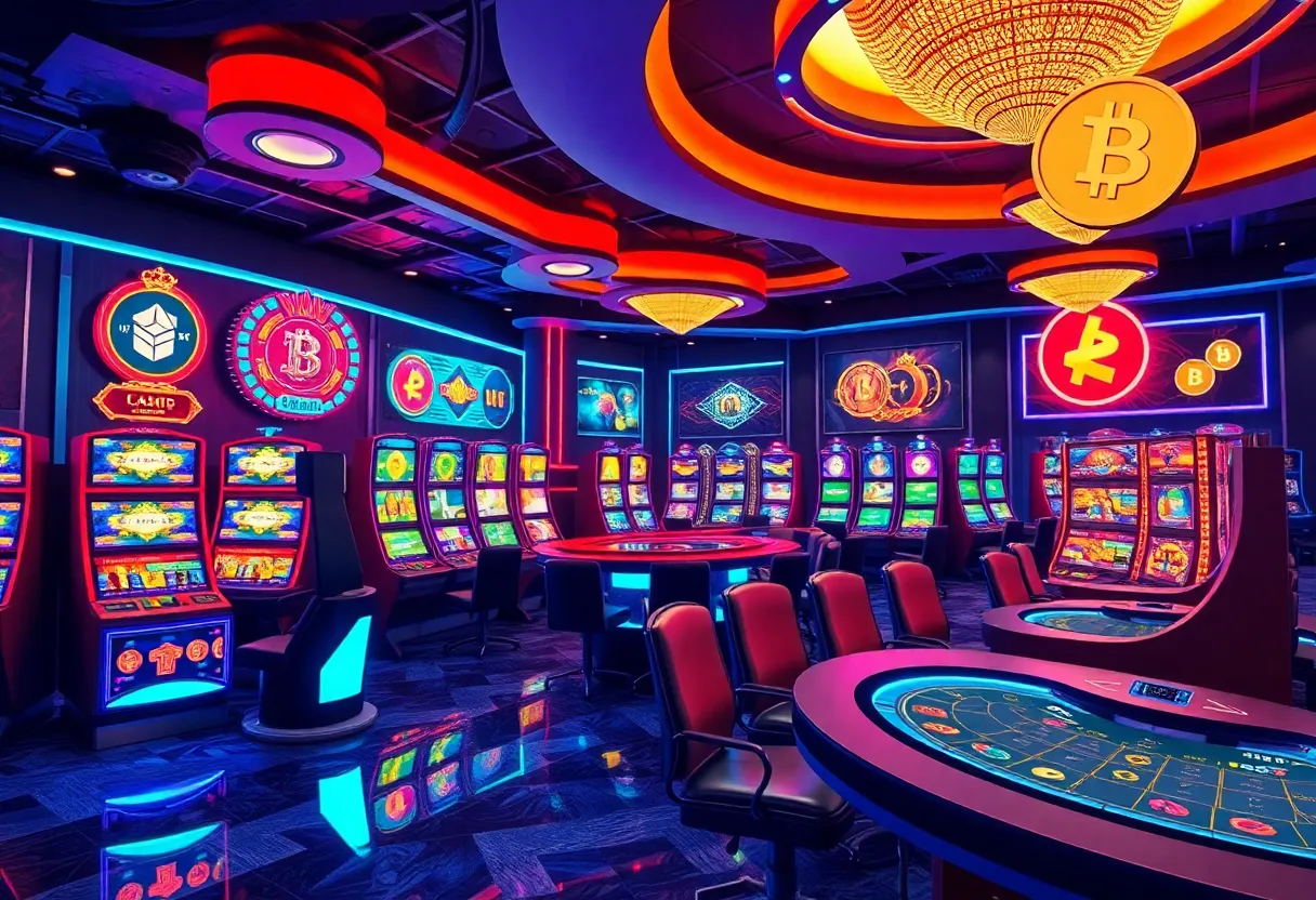 Futuristic gaming environment of Chipsy cryptocurrency casino