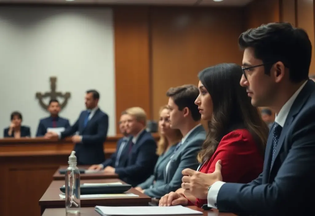 Courtroom during sentencing for Jetflicks piracy case