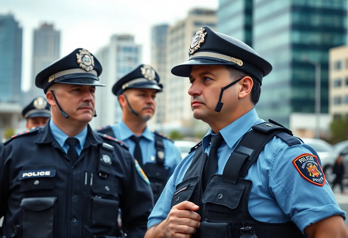Law enforcement officers in Las Vegas managing city safety.