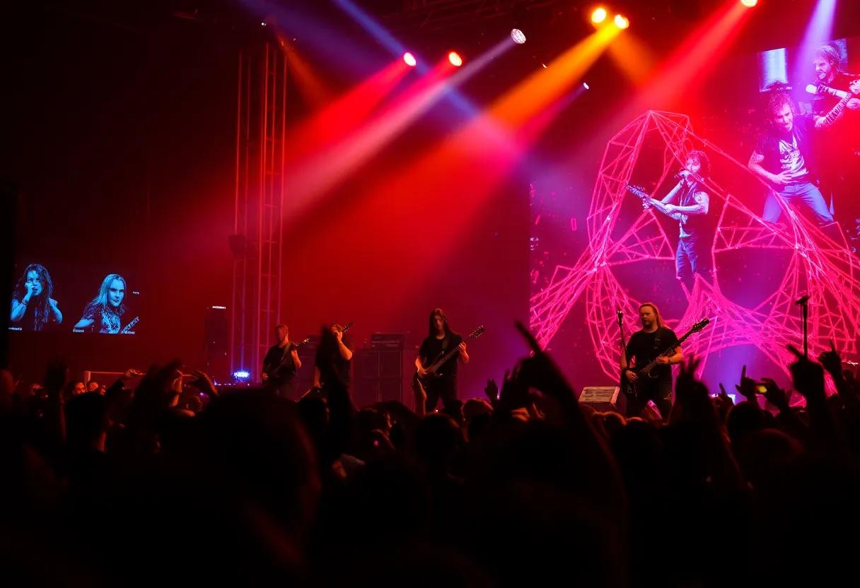 Lorna Shore performing live at Pearl Theater in Las Vegas