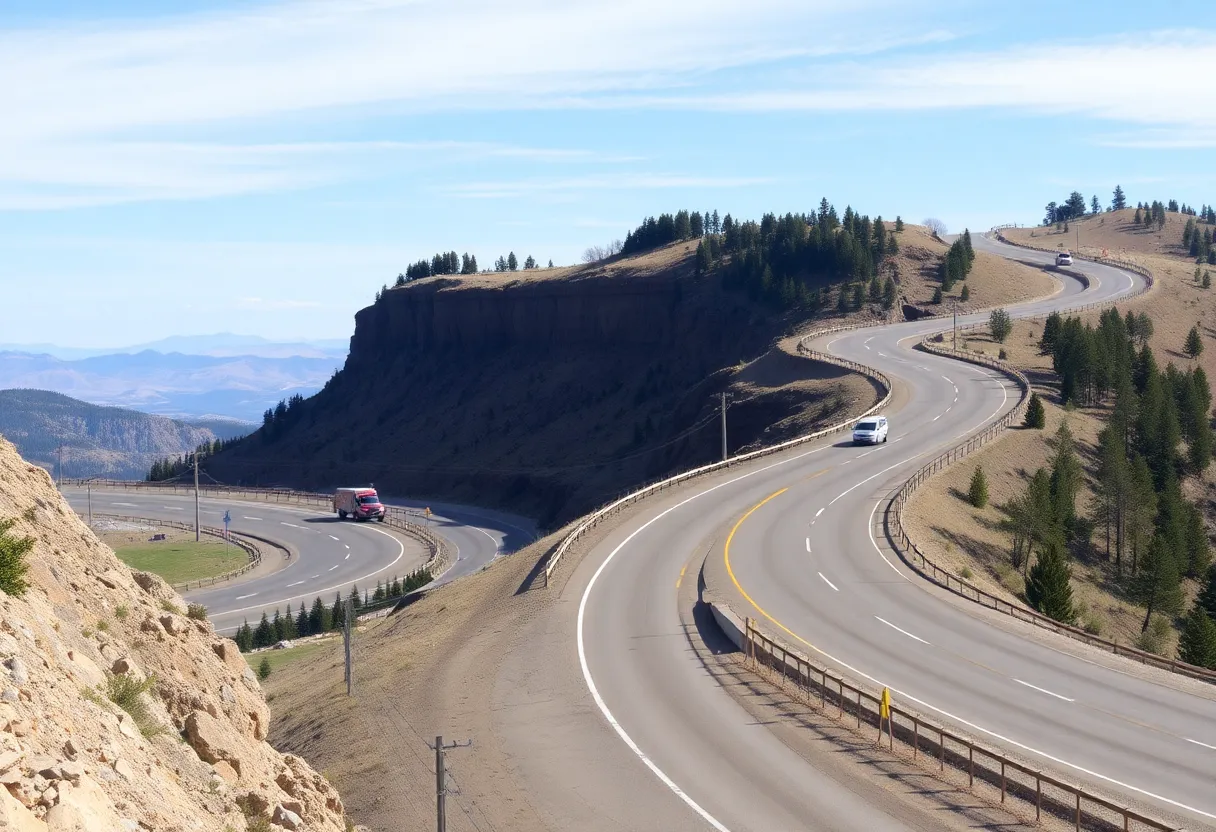 Emergency vehicles responding to a rollover accident on Mount Rose Highway.