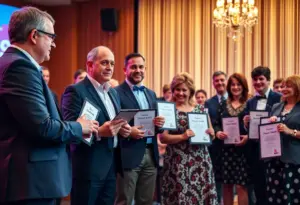 Attendees celebrating at the Nevada Press Foundation Awards.