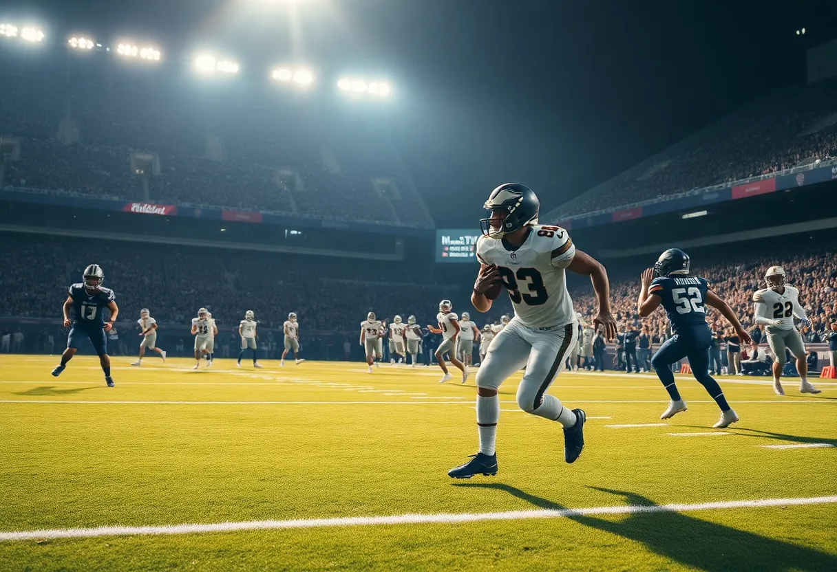 Las Vegas Raiders defense during a game