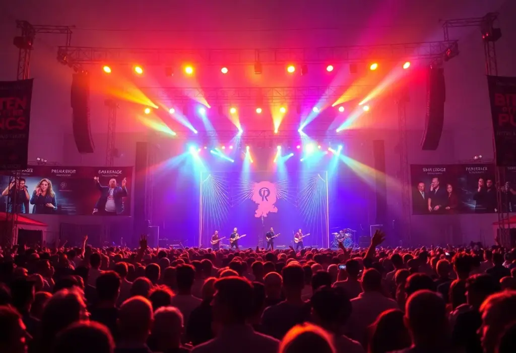 People enjoying the Sick New World Festival in Las Vegas