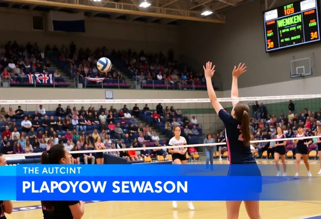 Trinity Thompson during a volleyball match