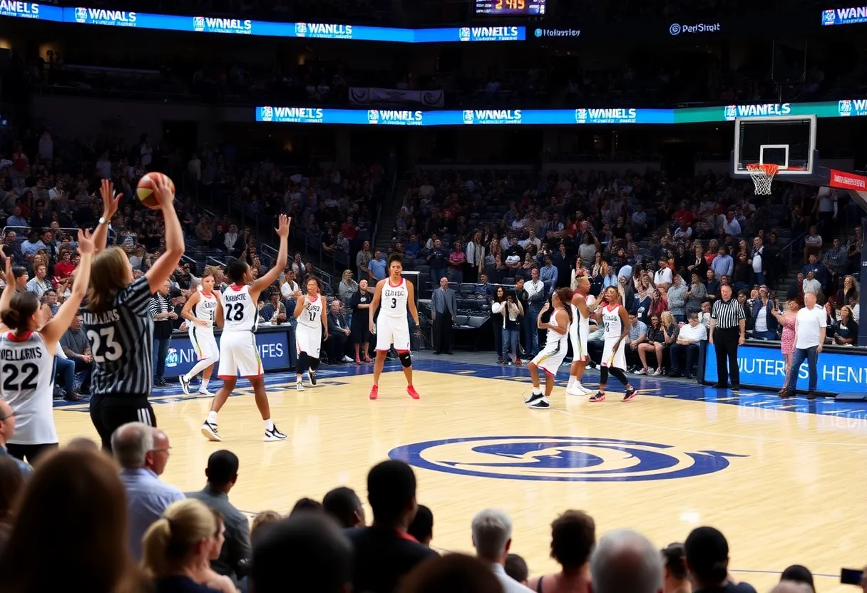 Intense moment from WNBA Finals Game 1 between Las Vegas Aces and Phoenix Mercury